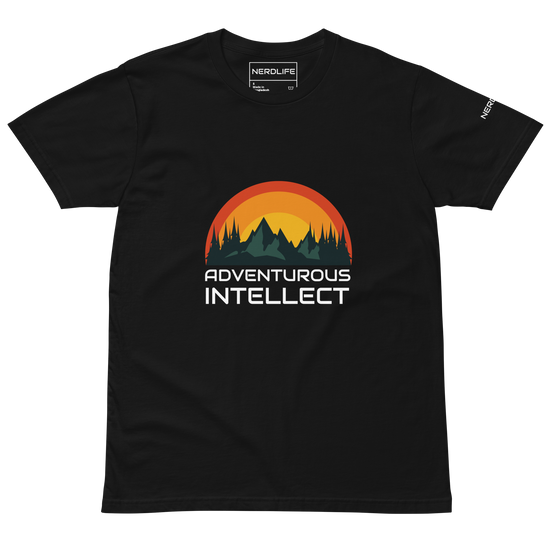 Adventurous Intellect black premium t-shirt